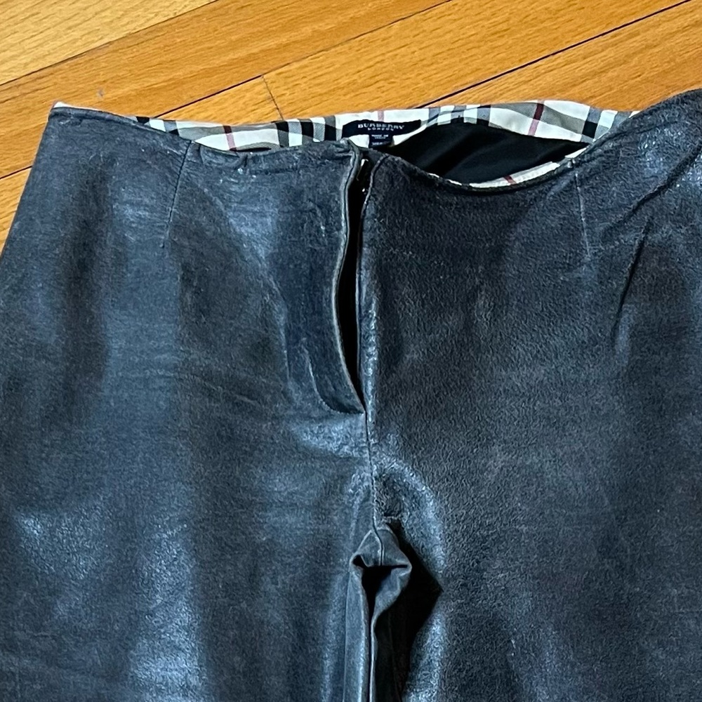 Burberry weather leather pants size 10
